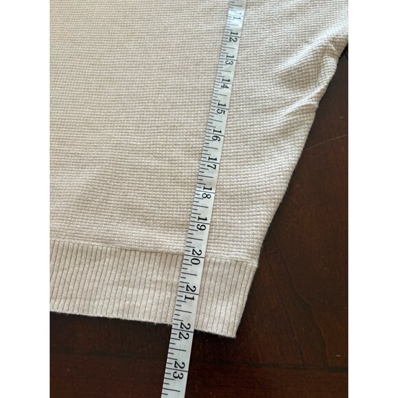 Tahari Batwing Sleeve Waffle Knit Lightweight Cozy Sweater in Beige Small - Picture 11 of 12